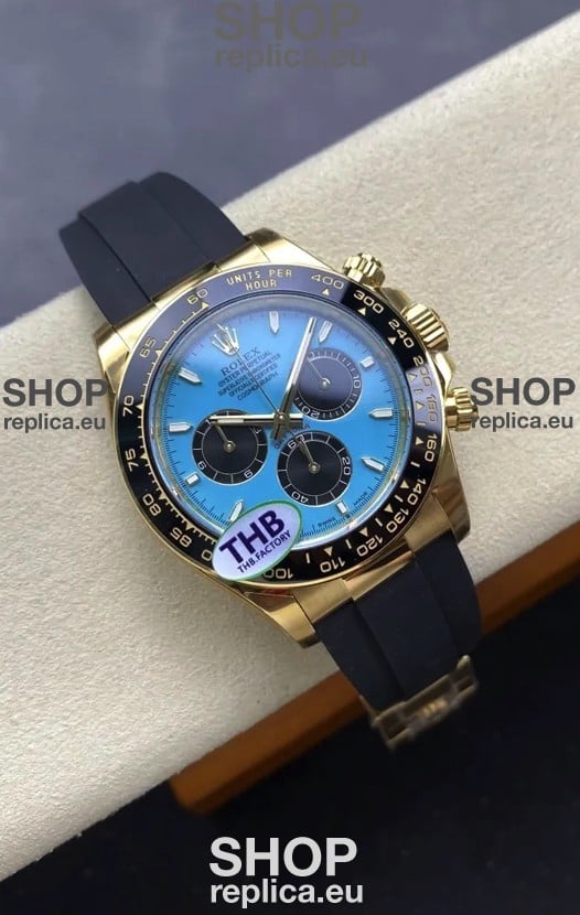 Rolex Daytona Super Clone 126518LN Yellow Gold Turquoise Dial