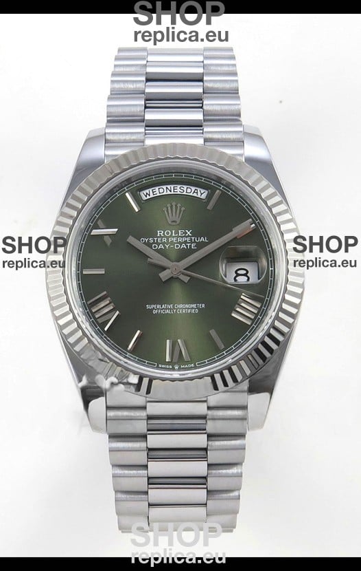 Rolex Day Date Super Clone Green Dial 40MM 188 Grams Swiss Replica