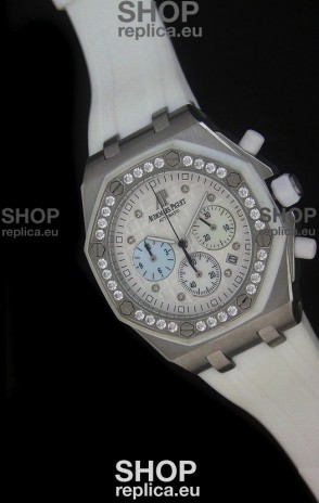 Audemars Piguet Royal Oak Offshore Lady Alinghi Swiss Watch in White Dial