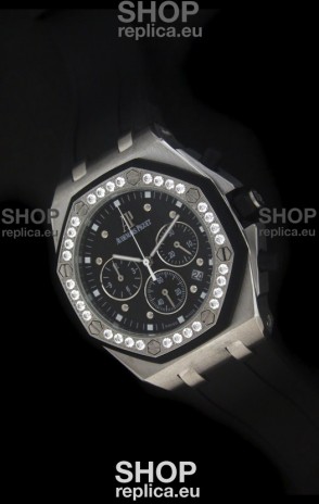 Audemars Piguet Royal Oak Offshore Lady Alinghi Swiss Watch in Black Dial