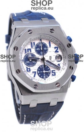Audemars Piguet Royal Oak Offshore Navy Edition Swiss Watch in White Dial