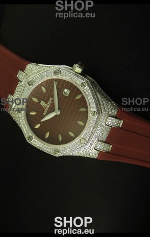 Audemars Piguet Royal Oak Ladies Watch in Brown 