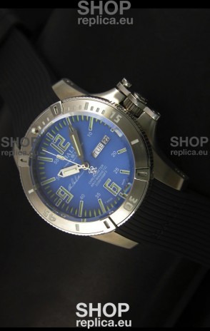 Ball Hydrocarbon Spacemaster Automatic Day Date Rubber Strap in Blue Dial - Original Citizen Movement 