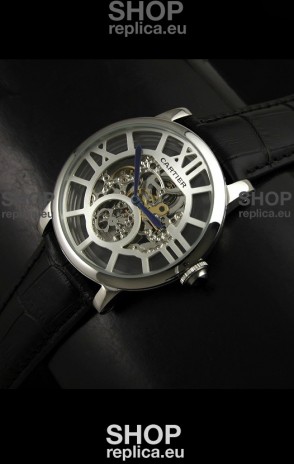 Cartier Ronde de Japanese Replica Watch in Skelton White Dial