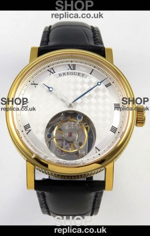 Breguet Classique Tourbillon Yellow Gold Roman Dial Super Clone Watch 