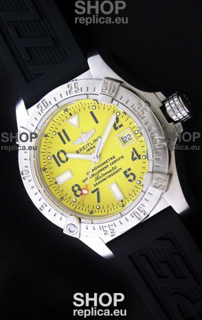 Breitling Seawolf Swiss Automatic Watch in Yellow Dial
