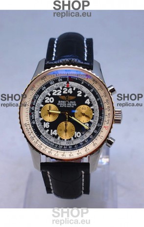 Breitling Navitimer Cosmonaute Swiss Replica Watch in Black Dial