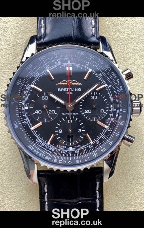 Breitling Navitimer B01 Chronograph 43 Black Dial Super Clone Watch 
