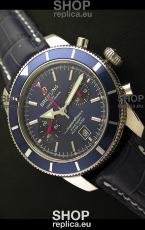 Breiting Superocean 2010 Heritage Swiss Chronograph Watch in Blue