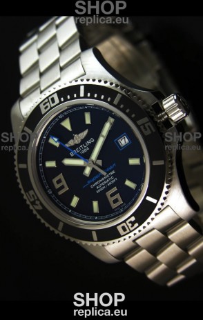 Breitling SuperOcean Abyss Swiss Replica Watch - 1:1 Mirror Replica - 44MM Blue Markers