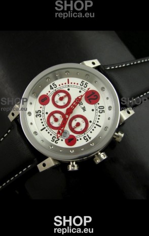 B.R.M.0011G6 Japanese Replica Quartz Watch in White&Red Dial
