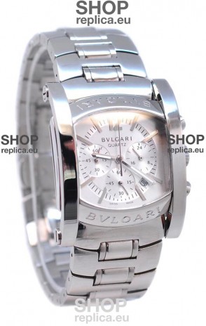 Bvlgari Assioma Japanese Quartz Watch in Silver Dial