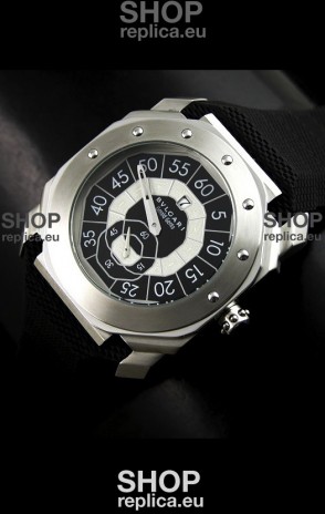 Bvlgari Gerald Genta Swiss Replica Watch in Black Dial