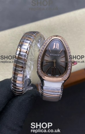 Serpenti Two Tone Grey Dial Super Clone Replica Watch