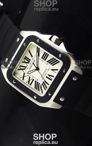 Cartier Santos Swiss Replica Watch in White Dial