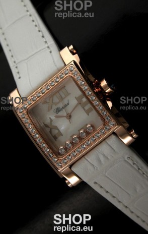 Chopard Happy Sport Swiss Replica Watch in Shell White Dial