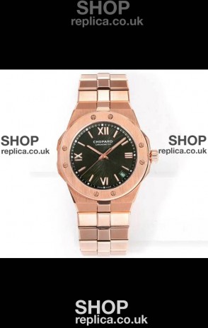 Chopard Alpine Eagle Rose Gold Brown Dial Super Clone Replica Watch
