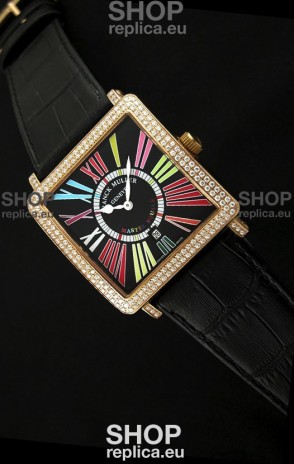 Franck Muller Master Square Swiss Replica Watch in Black Dial