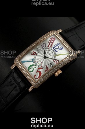 Franck Muller Long Island Japanese Replica Watch in White Dial