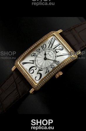 Franck Muller Long Island Japanese Replica Watch in White Dial