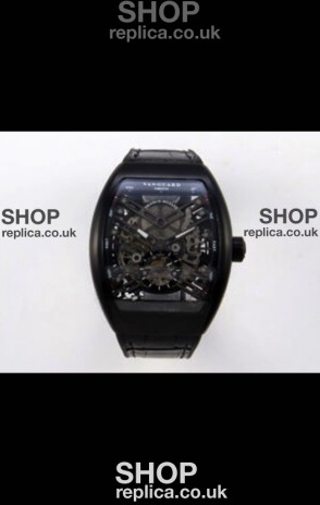 Franck Muller V45 Tourbillon Skeleton DLC Super Clone Watch 