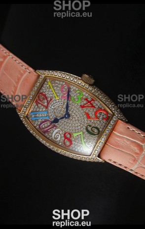 Franck Muller Master of Complications Casablanca Ladies Watch in Rose Gold Case 