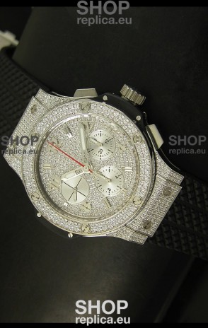 Hublot Big Bang Bling Edition Swiss Replica Watch - Titanium Case