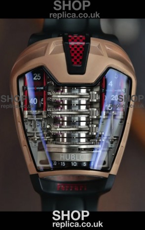 Hublot MP-05 La Ferrari DLC Coated Titanium Casing Hyper Clone Watch 