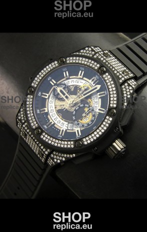 Hublot Big Bang King Power PVD Casing Watch with Diamonds