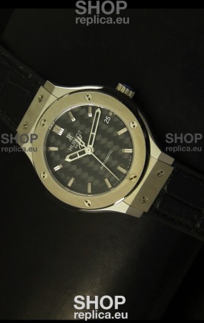 Hublot Classic Fusion 39MM Steel Case Watch Carbon Dial
