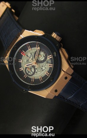 Hublot Big Bang King Rose Gold Skeleton Dial Watch Swiss Quartz 45MM