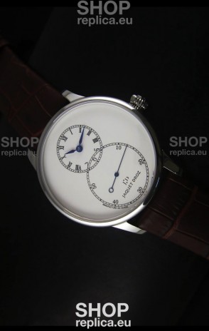 Jaquet Droz Grande Seconde Ivory Enamel Stainless Steel Case Watch in White Dial