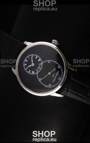 Jaquet Droz Grande Seconde Black Enamel Stainless Steel Case Watch in Black Dial