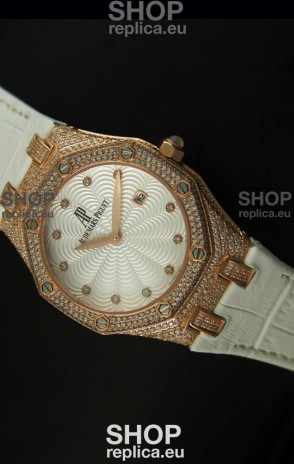 Audemars Piguet Royal Oak LADY Replica Watch in Pink Gold Casing