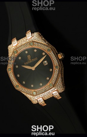 Audemars Piguet Royal Oak LADY Replica Watch in Pink Gold Casing