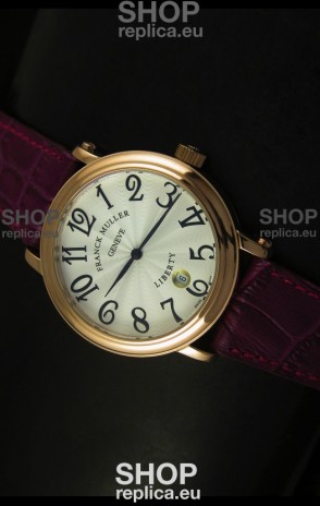 Franck Muller Master of Complications Liberty Japanese Watch Maroon Strap