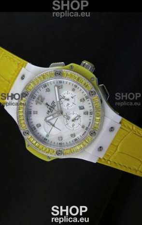 Hublot Big Bang 34MM Ladies Tutti Frutti Edition in Yellow Strap
