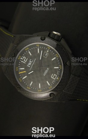 IWC Ingenieur Carbon Casing Swiss Replica Watch in Black Carbon Dial