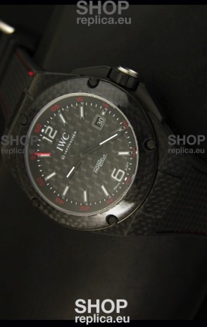 IWC Ingenieur Carbon Casing Swiss Replica Watch in Black Carbon Dial