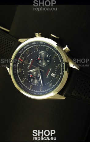 Tag Heuer Carrera Calibre 36 Flyback Black Dial Replica Watch - Quartz Movement