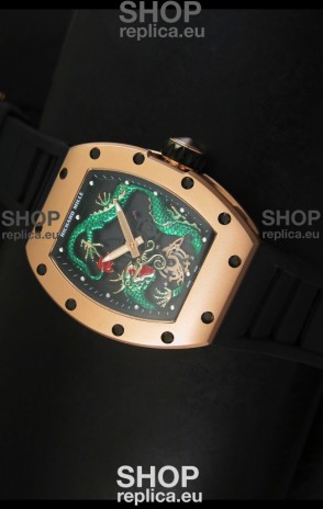 Richard Mille RM057 Tourbillon Jackie Chan Swiss Replica Watch in Pink Gold