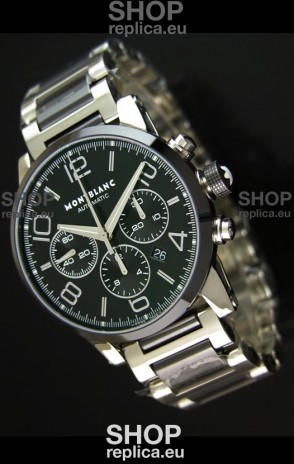 Mont Blanc Timewalker Ceramic Strap Inlays Watch in Black - 1:1 Mirror Replica