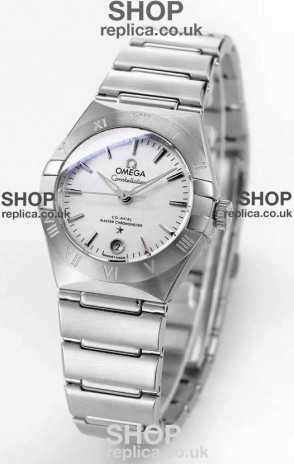 Omega Constellation 29MM Stainless Steel White Dial Automatic Super Clone Watch 