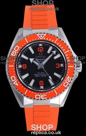 Omega Seamaster Planet Ocean Orange Bezel Rubber Strap 42MM Super Clone Watch 