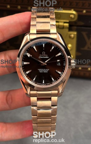 Omega De-Ville Rose Gold Brown Dial 41MM Super Clone Watch 