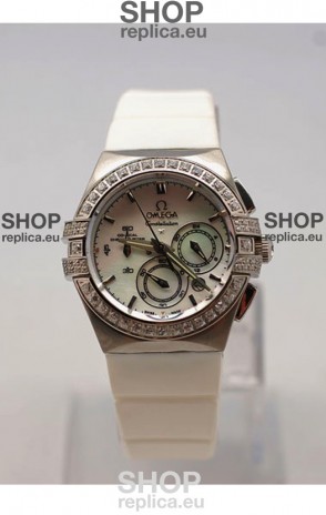 Omega Constellation Ladies Chronograph Replica Watch - 35MM