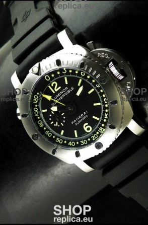 Panerai Luminor Submersible Swiss Automatic Watch in Black