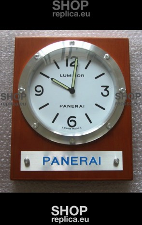Panerai PAM255 Teak Wood Wall Clock Black Dial - 1:1 Mirror Replica
