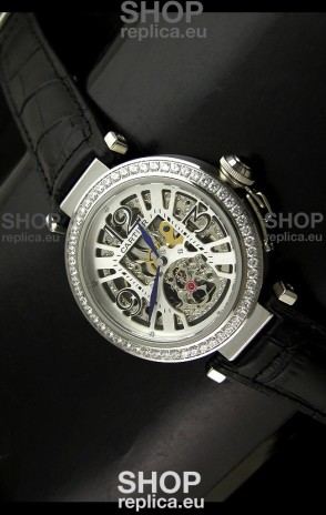 Cartier Ronde De Ladies Replica Watch in Decorated Skeleton Dial
