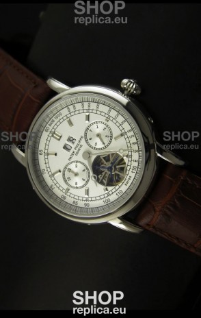 Patek Philippe Complications Tourbillon Japanese Replica Watch in Steel